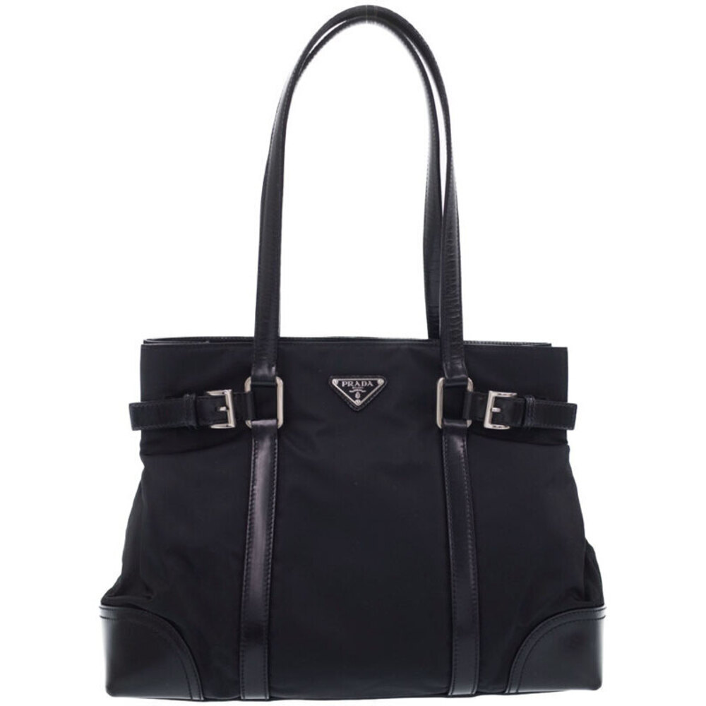 Prada Tessuto Vela Tote Shoulder Bag Black